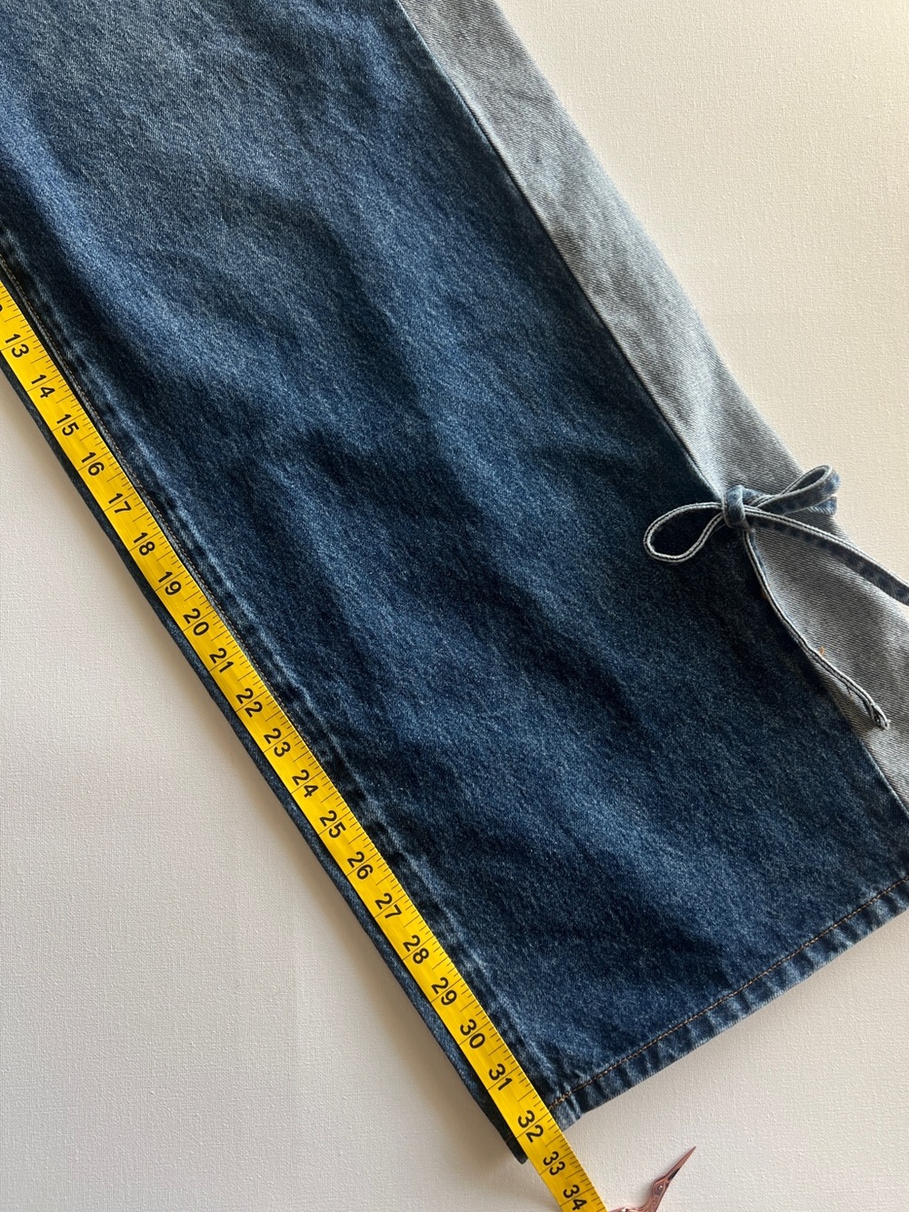 NWT Blanknyc The Harrison Low Rise Baggy Ankle Tie Jeans 27 Midnight Contrast - Picture 13 of 17